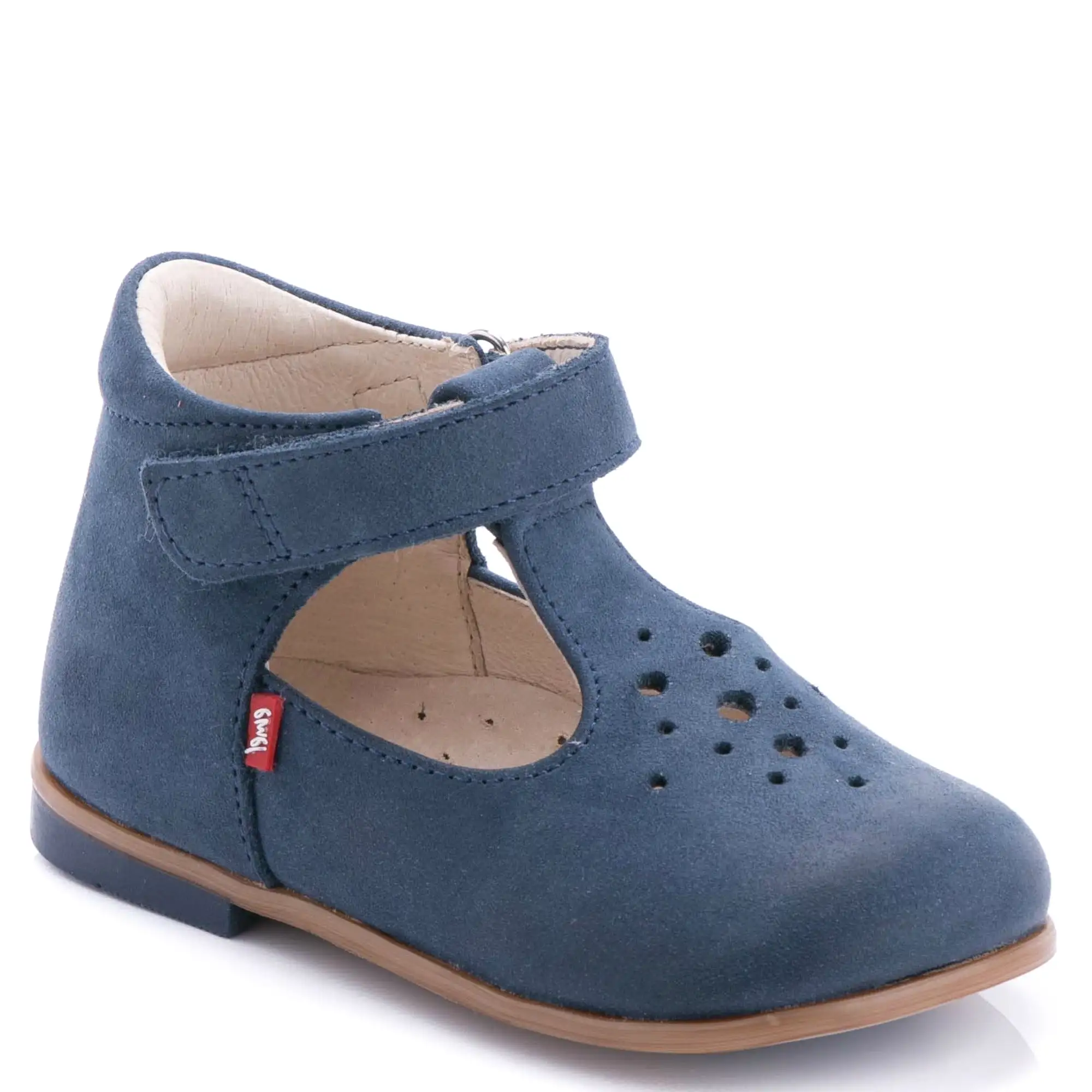 (2385-6) Emel Navy balerina perforated