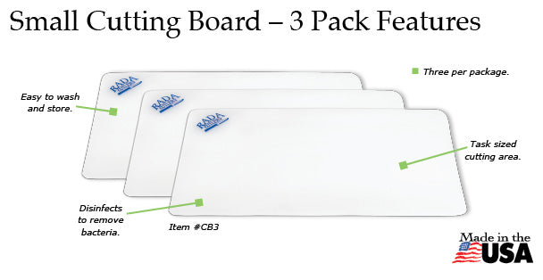 3-Pack of Small Flexible Cutting Boards 7x10 CB3