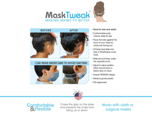 4-Pack of MaskTweak - Making Masks Fit Better Made in USA masktweak