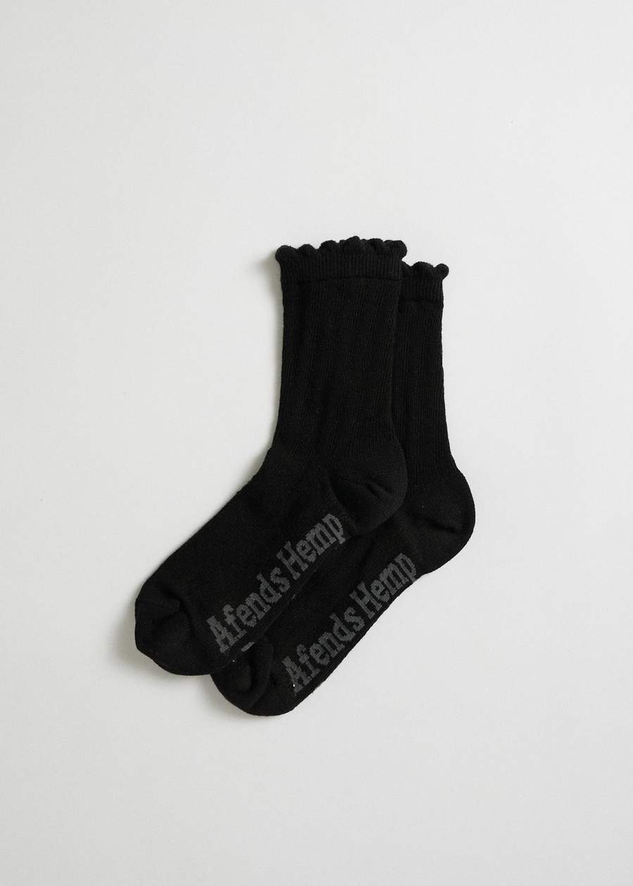 Afends Field of Dreams Hemp Socks One Pack Black