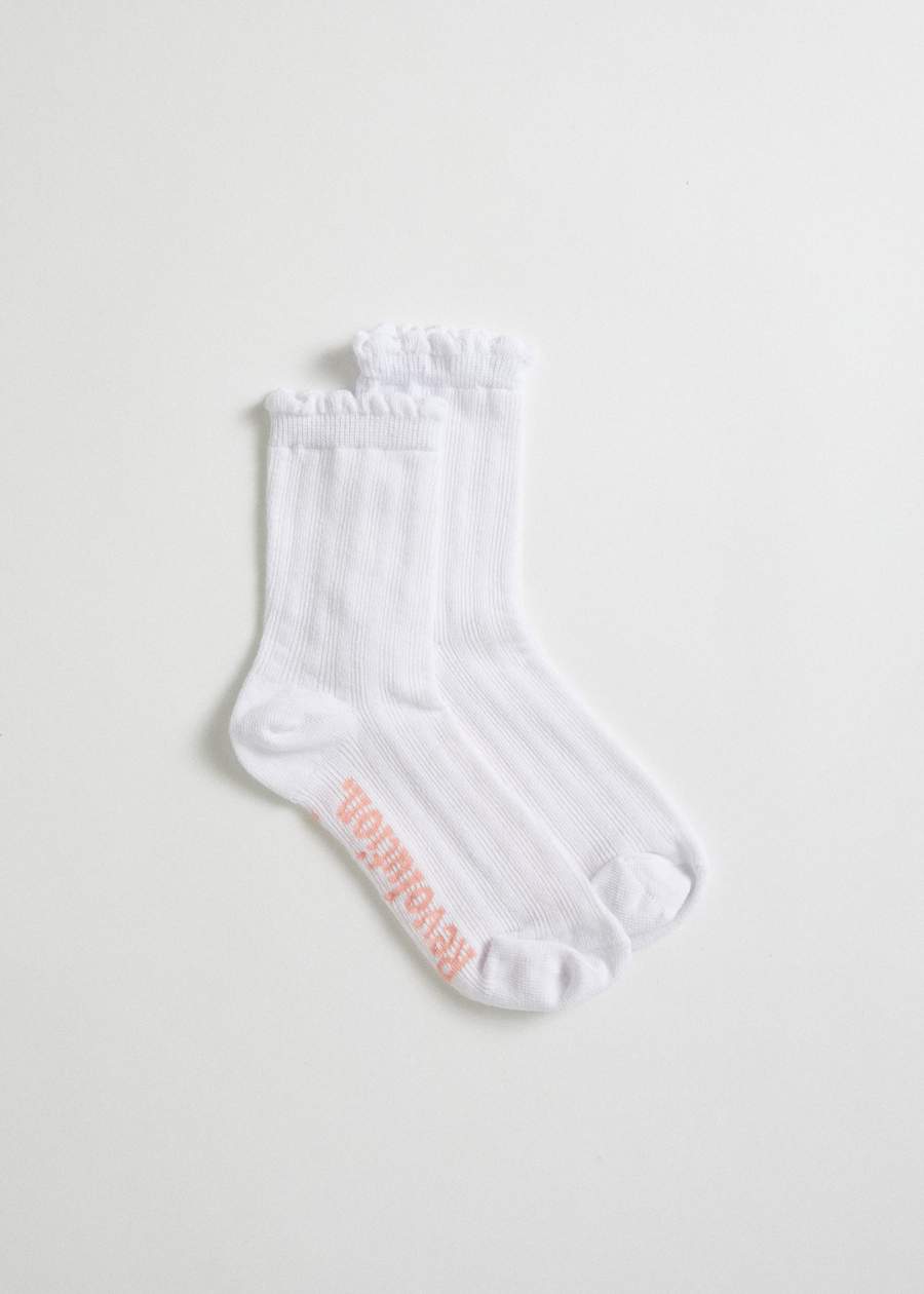 Afends Field of Dreams Hemp Socks One Pack White