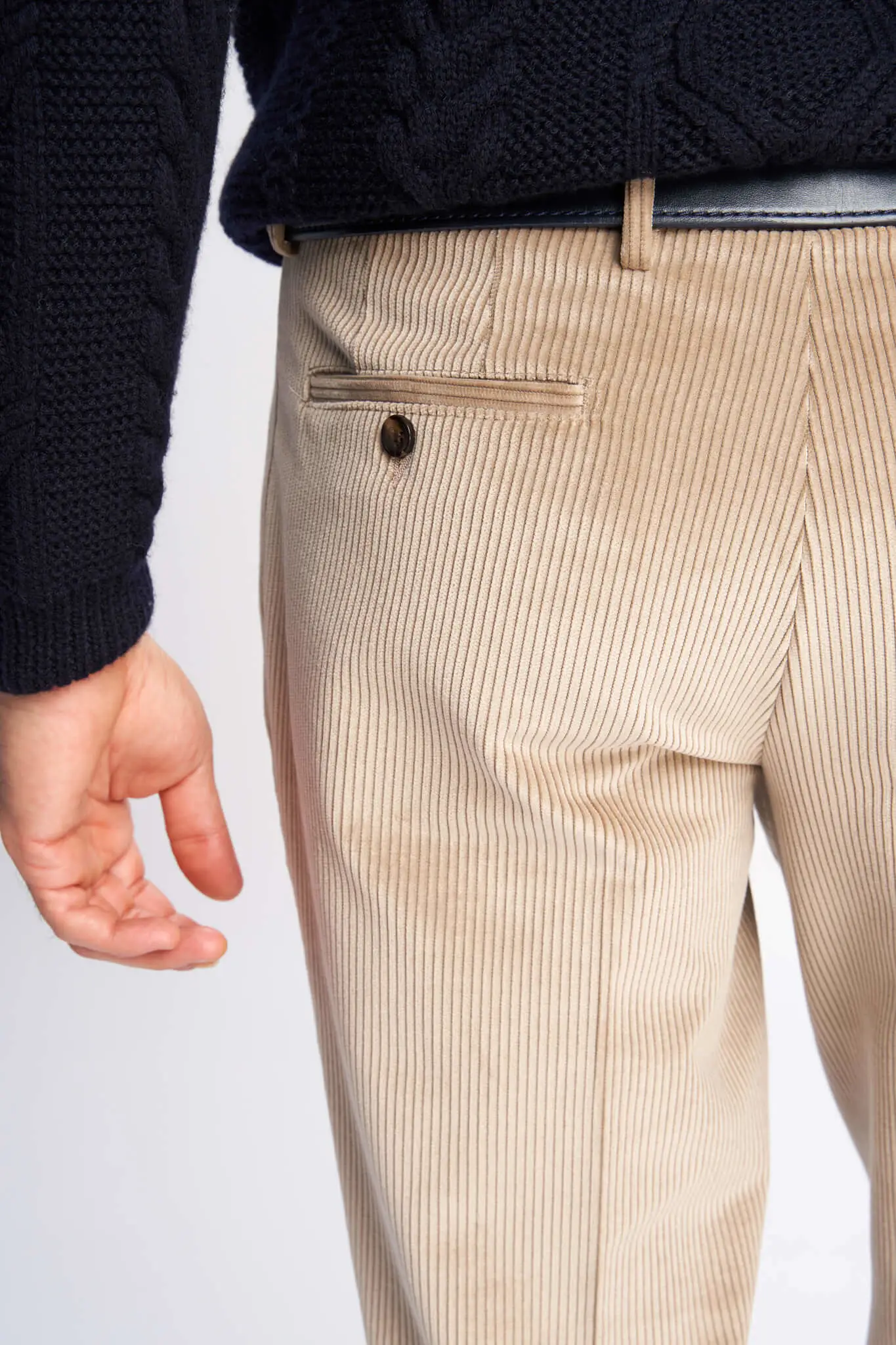 Alain Pleated Chino stretch corduroy