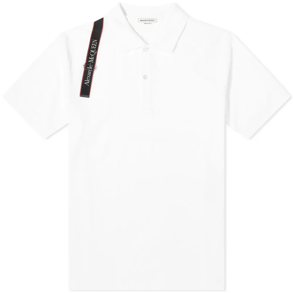 Alexander McQueen Logo Harness PoloWhite