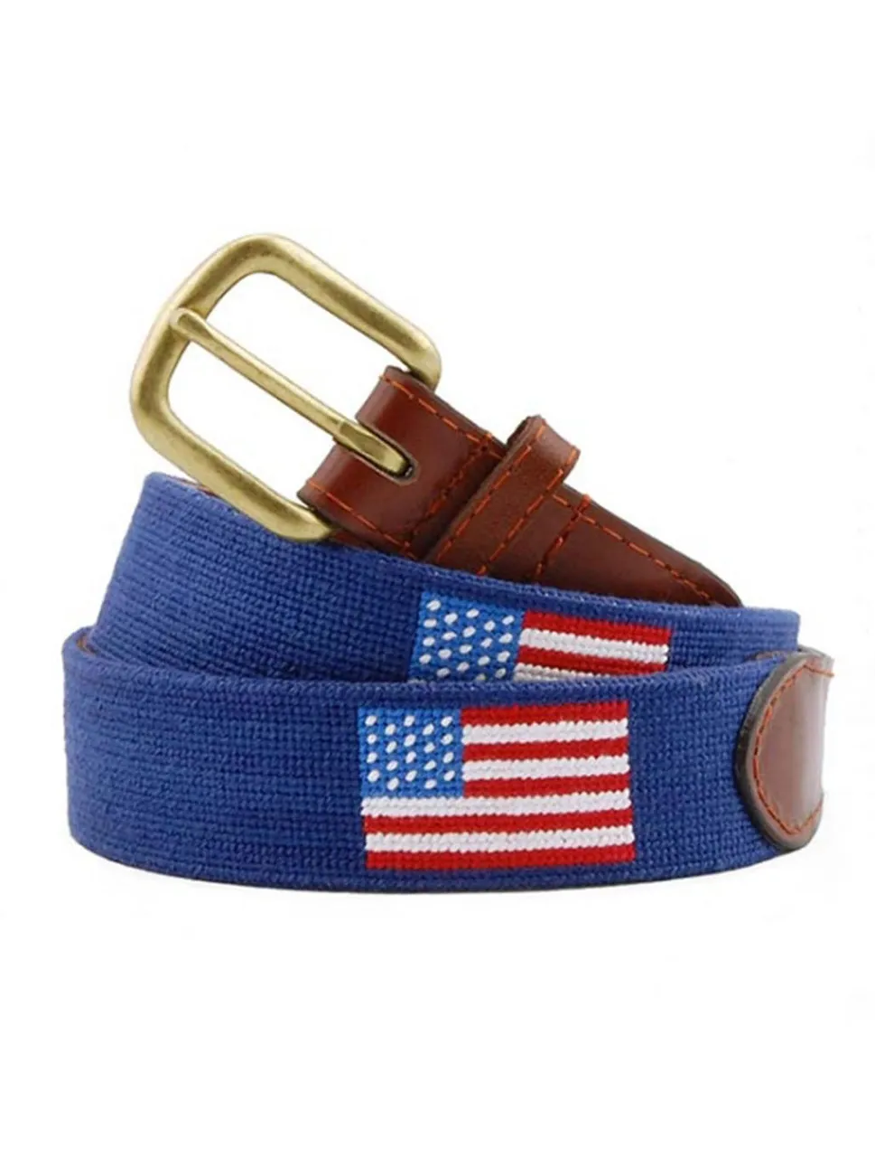 American Flag Needlepoint Belt | Smathers and Branson