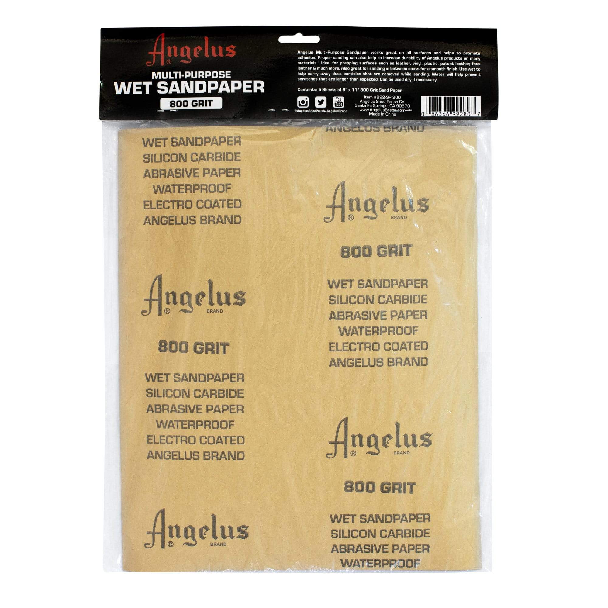 Angelus Multi Purpose Wet Sandpaper (Pack of 5)