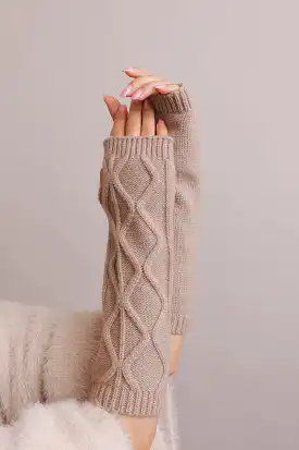 Aran Soft Knitted Arm Warmer