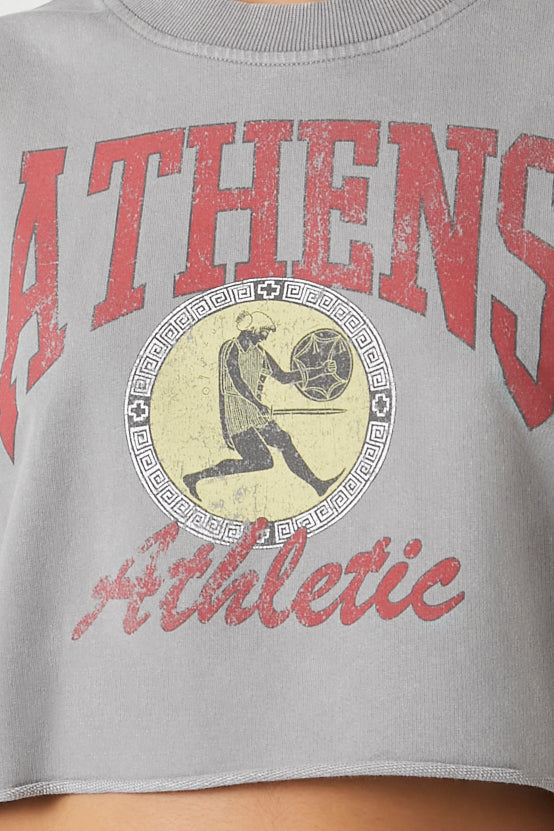 Athens Athletic Cropped Pullover