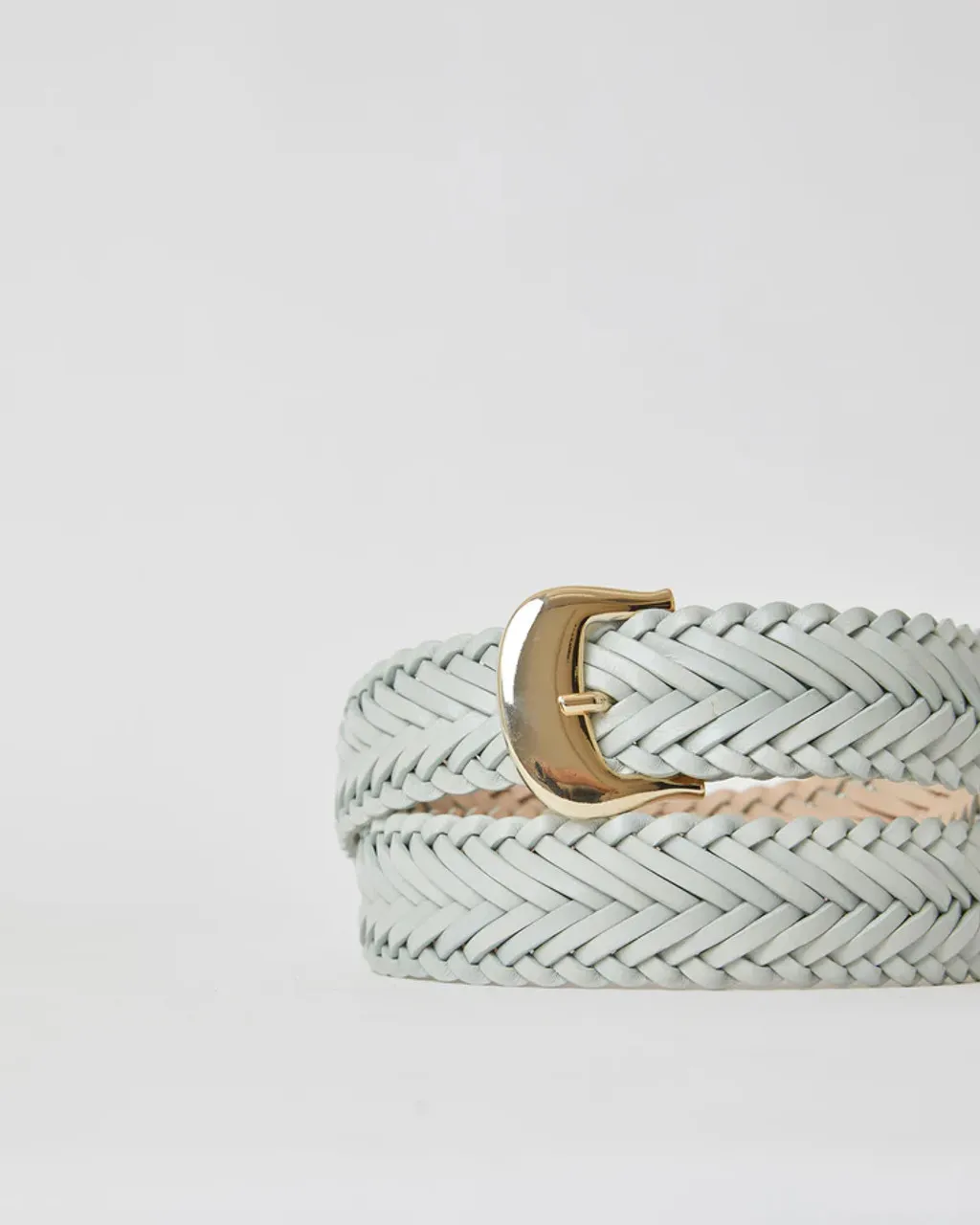 B-Low the Belt Talia Braid Belt, Light Sage Gold