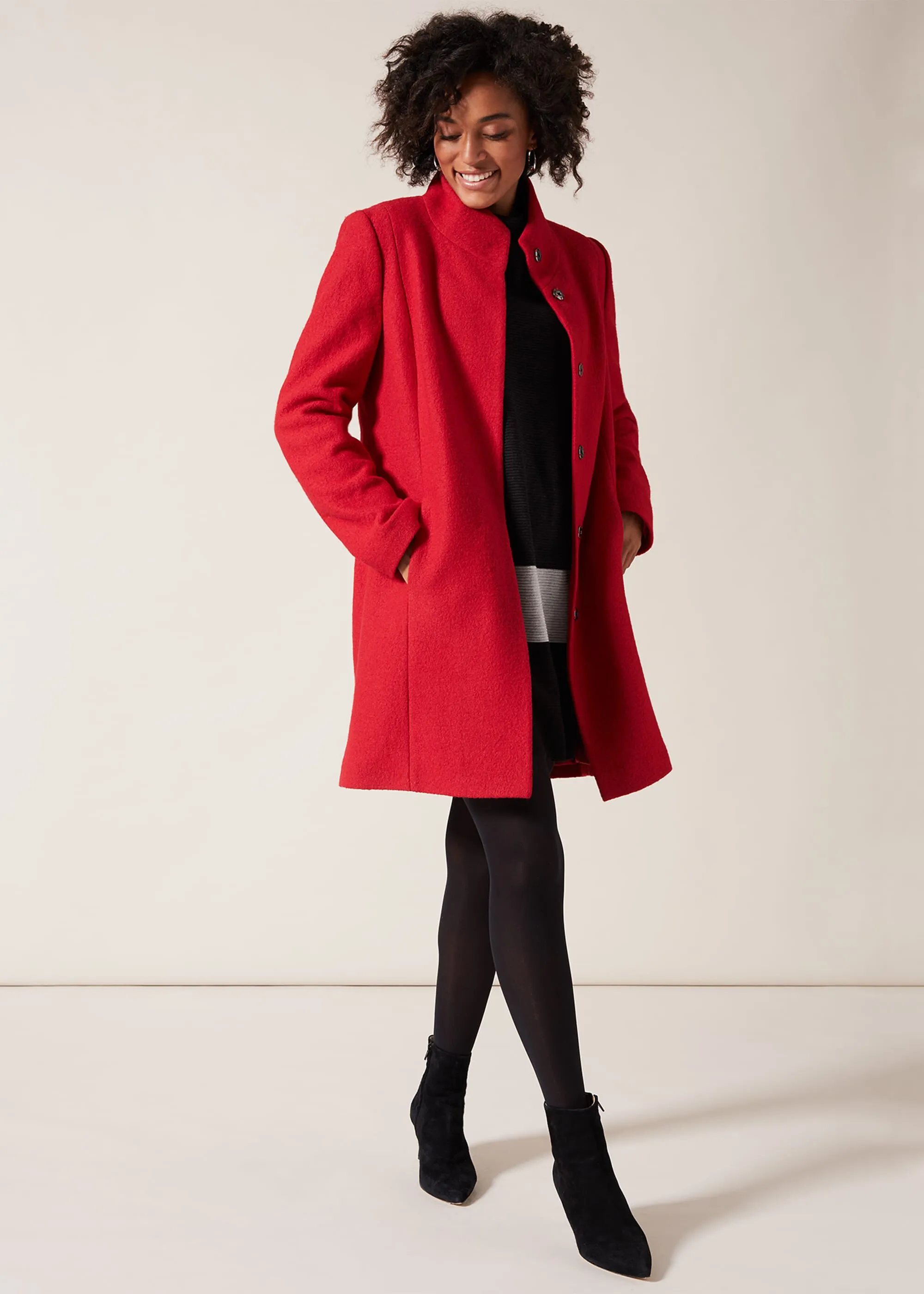 Bailie Boiled Wool Coat