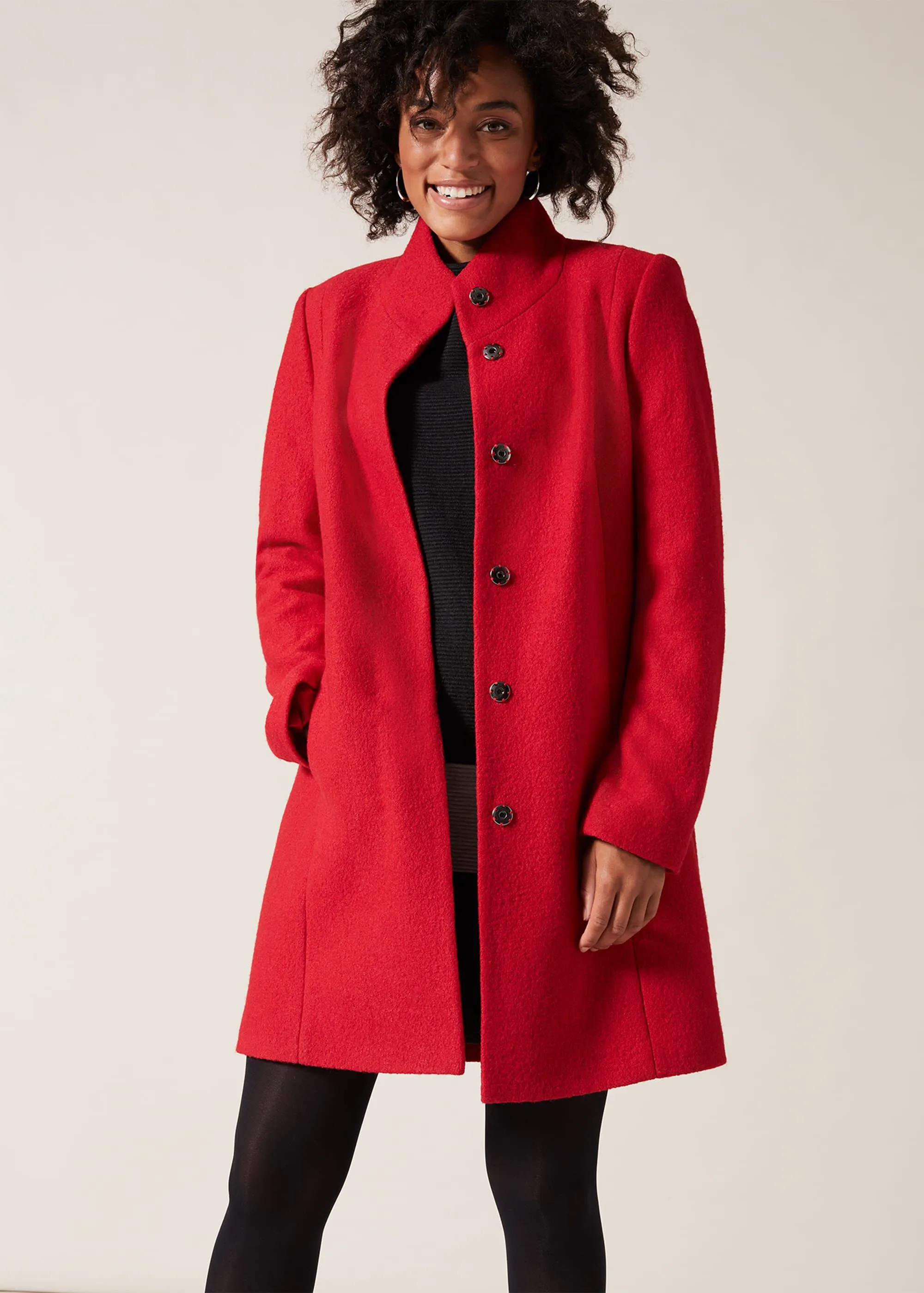 Bailie Boiled Wool Coat