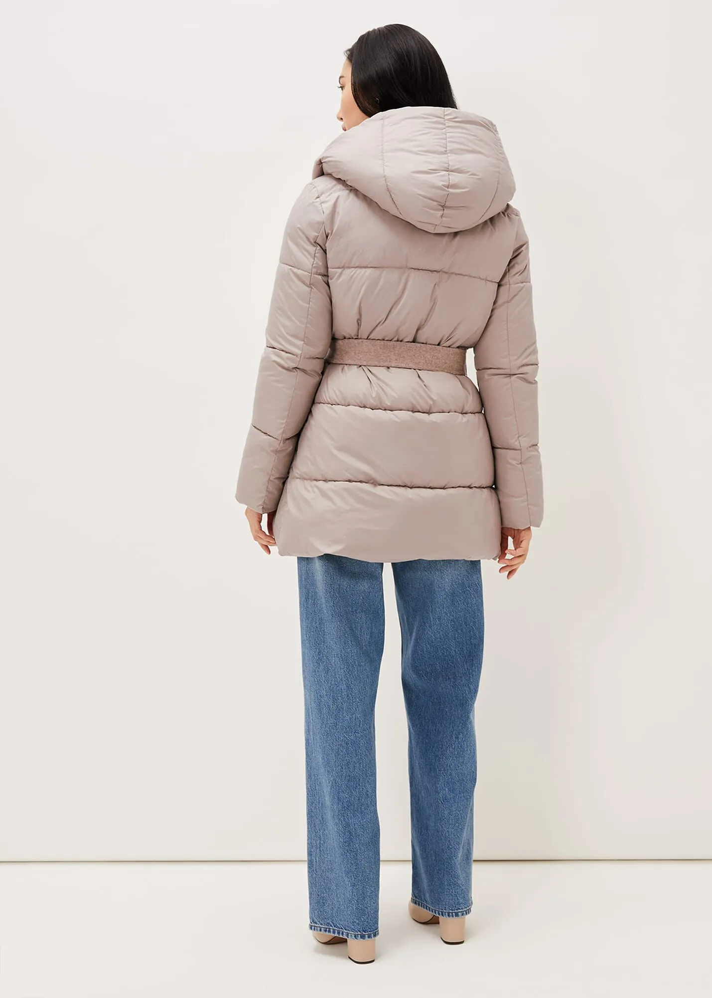 Brae Belted Puffer Knit Coat