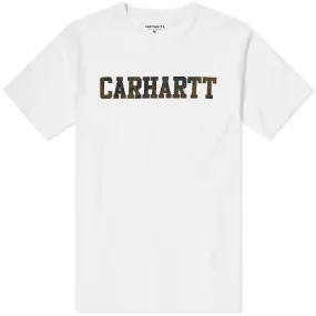 Carhartt WIP College TeeWhite & Camo Evergreen