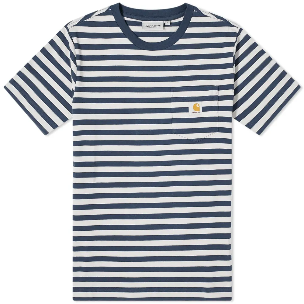 Carhartt WIP Parker Stripe Pocket TeeAdmiral & Cinder