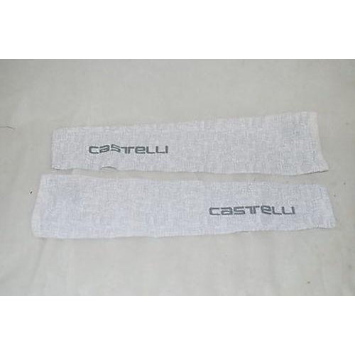 Castelli White Pattered Chill Sleeves Size Large New