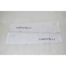 Castelli White Pattered Chill Sleeves Size Large New