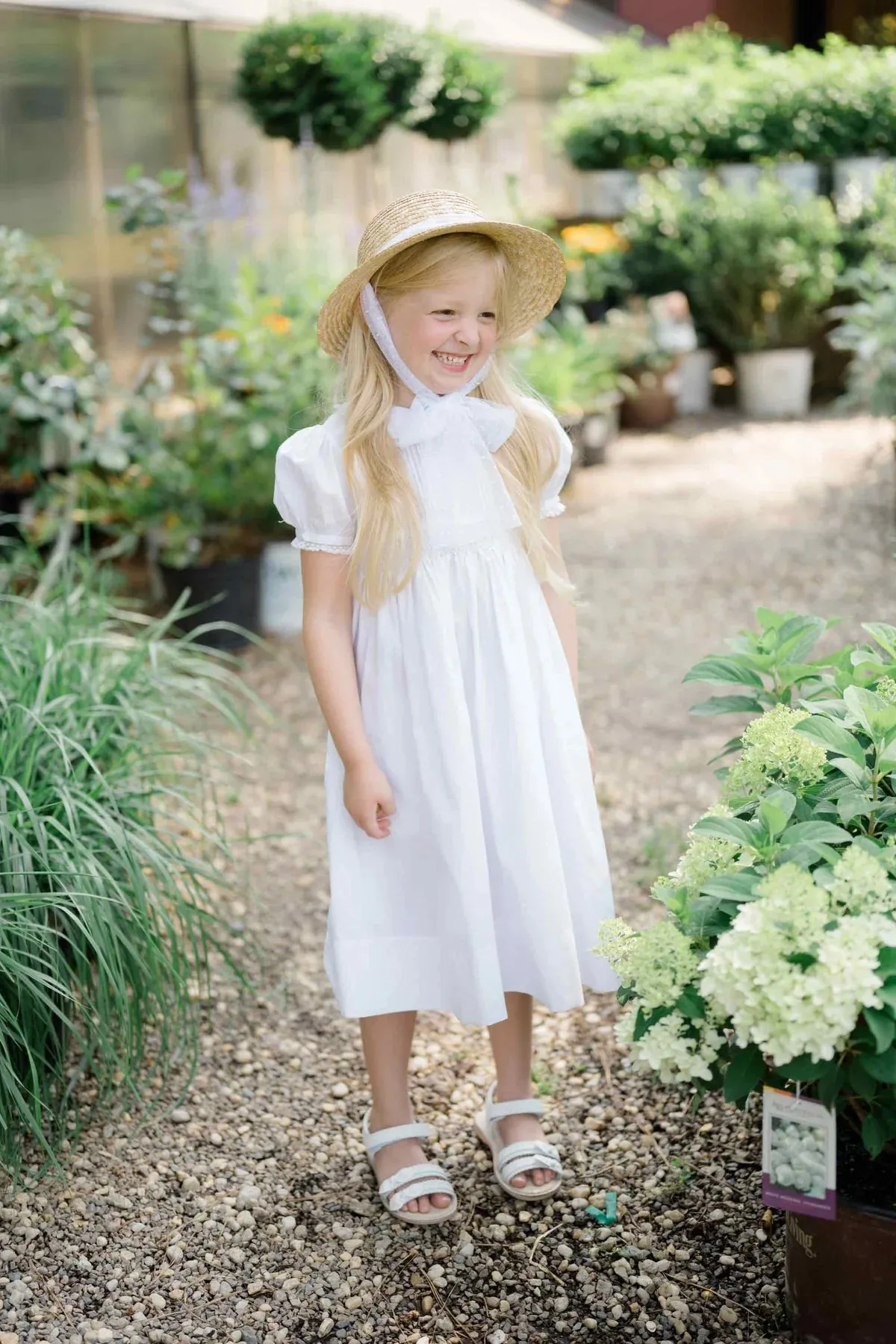 Ceremony Tulle Swiss Dot Canotier Straw Hat - Ivory