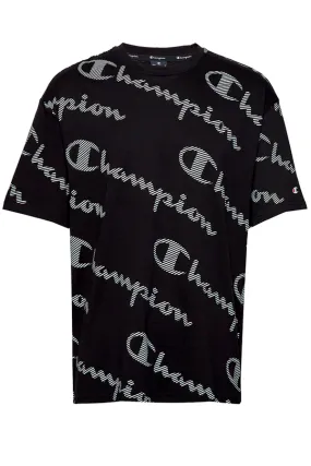 Champion Logo Print Tee Black