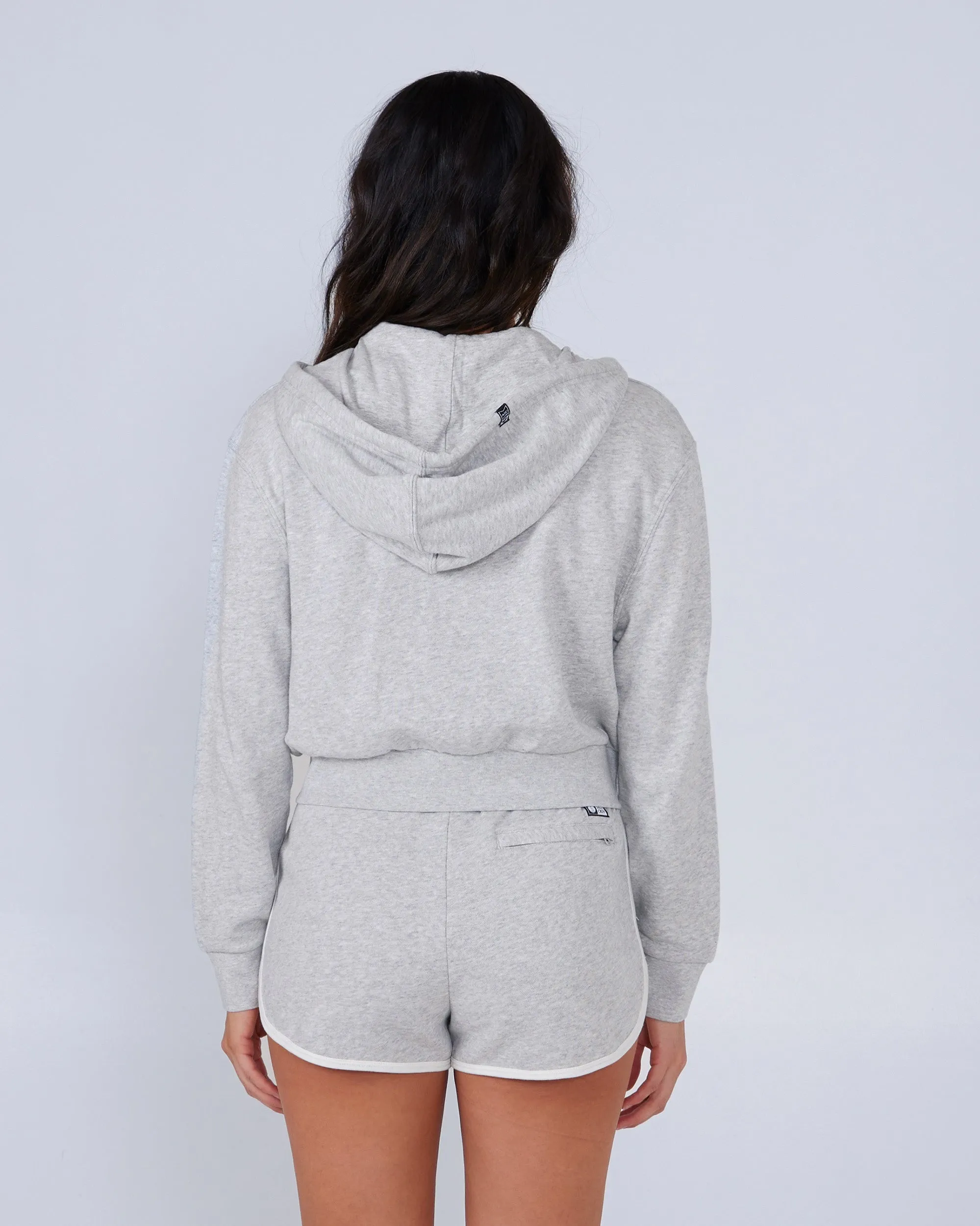 Cruisin Crop Athletic Heather Zip Hoody