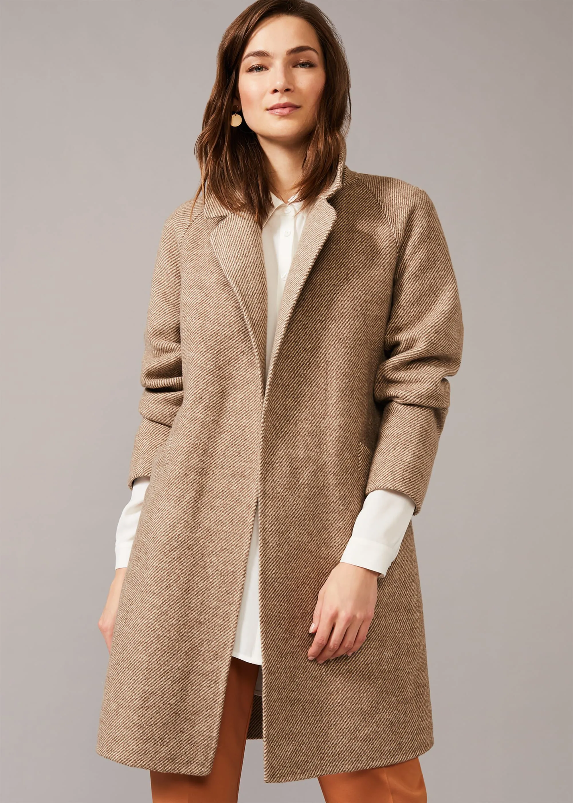 Dalma Double Faced Herringbone Coat