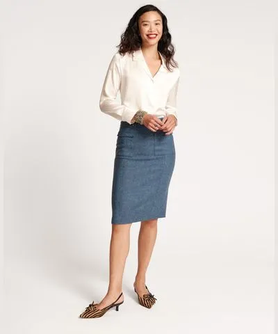 Frances Valentine Wool Pencil Skirt