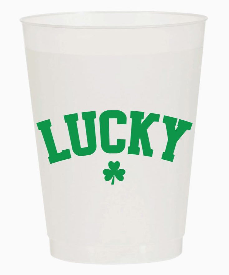 Frosted Cups, Pack of 10 - Lucky Shamrock - FINAL SALE