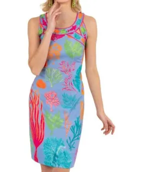 GRETCHEN SCOTT Isosceles Sea Sway Dress In Periwinkle/multi