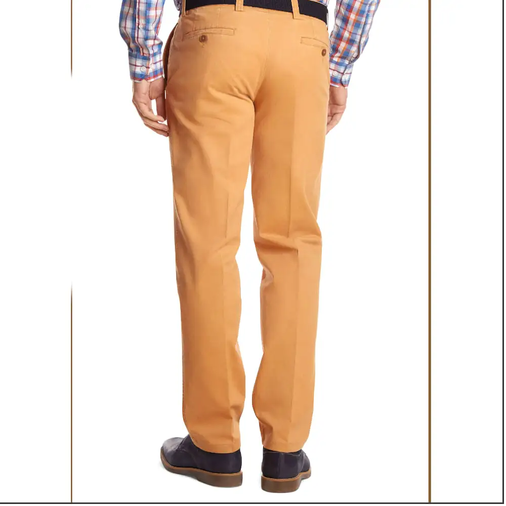 Gurteen Longford  Apricot Stretch Cotton Chino*