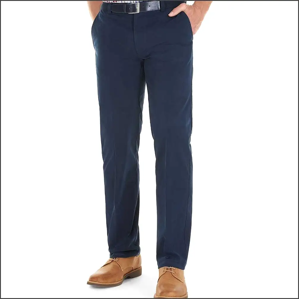 Gurteen Longford Summer Navy Stretch Cotton Chino*