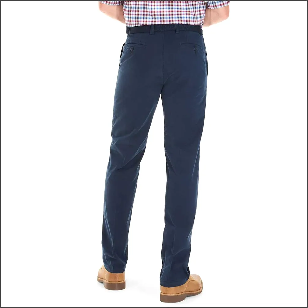 Gurteen Longford Summer Navy Stretch Cotton Chino*