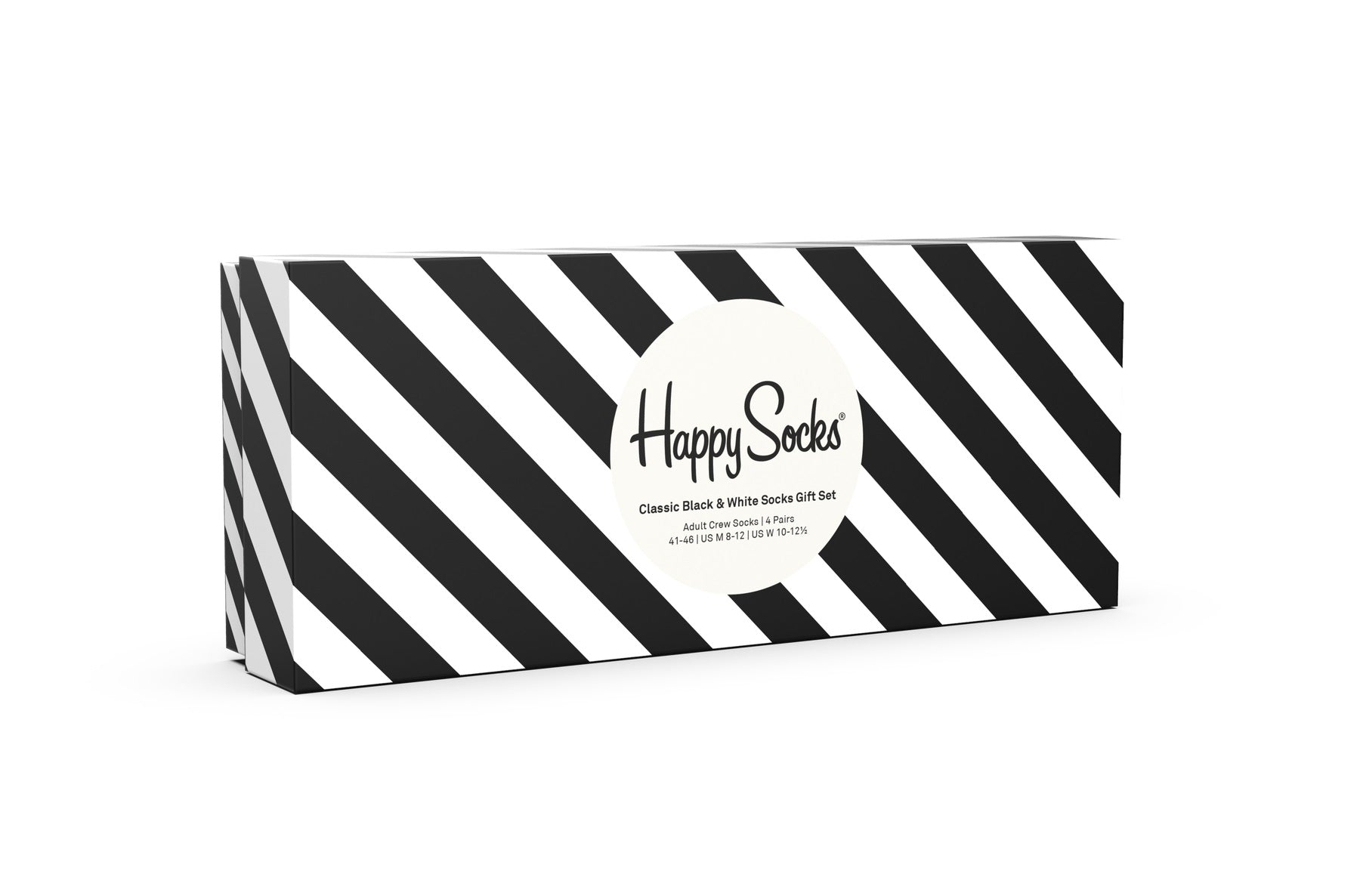 Happy Socks 'Classic Black & White' Crew Sock Gift Set (4-Pairs)