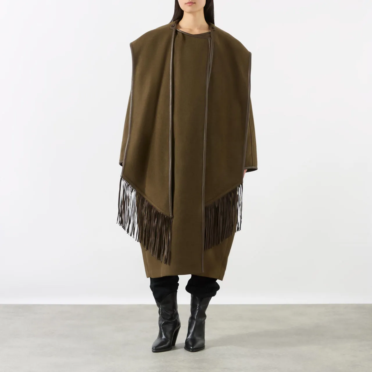 ISABEL MARANT Irvana Scarf-Detailed Coat - Bronze