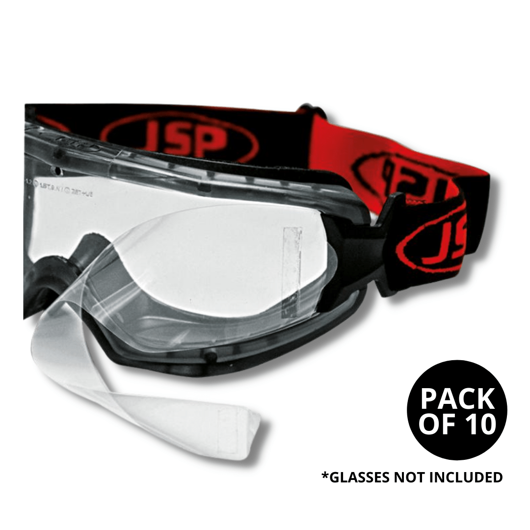 JSP EVO/Thermex Goggle Peel Off Visor Cover (Pack of 10)