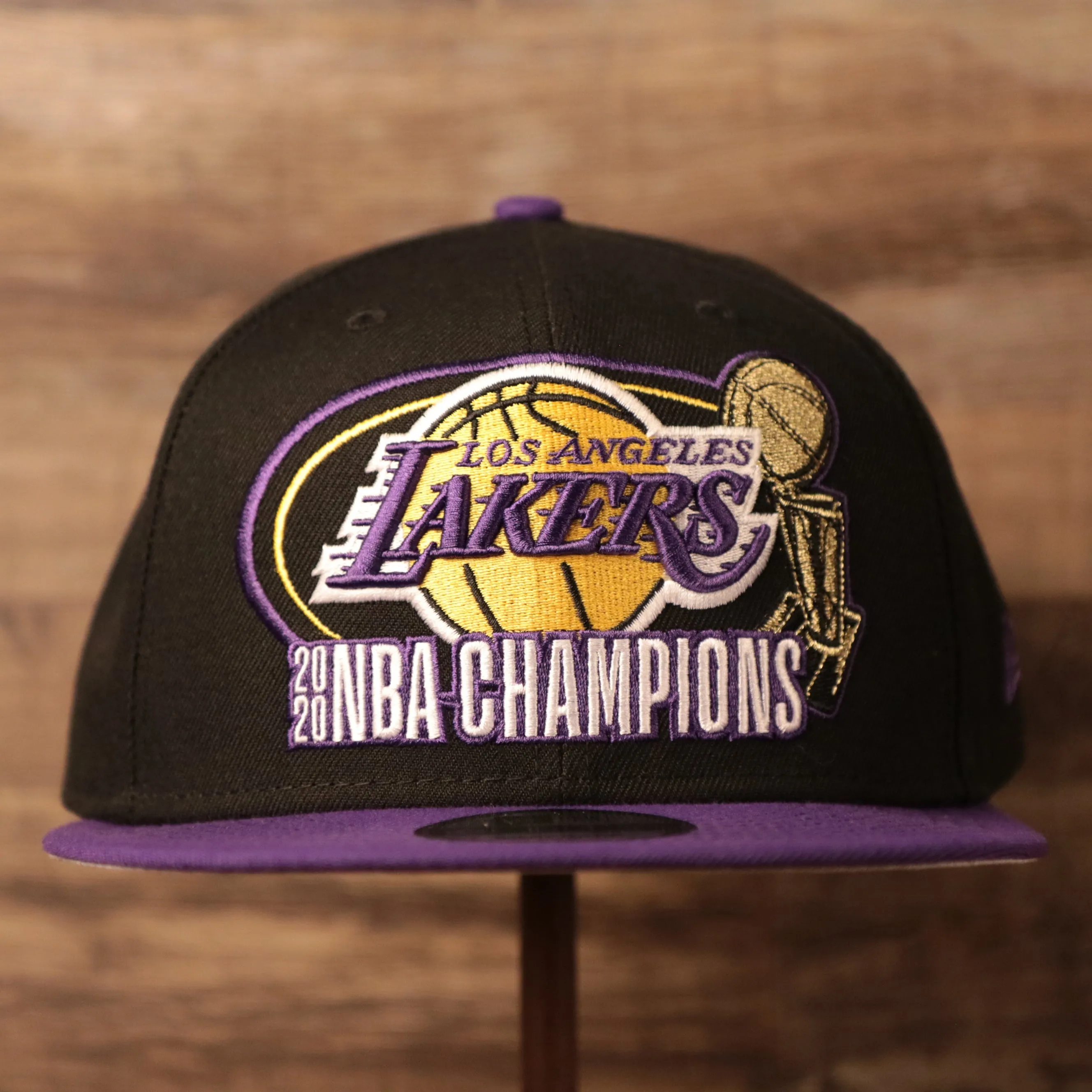 Los Angeles Lakers Championship Hat 2020 | Black/Purple Lakers Champs 9Fifty Snapback Hat