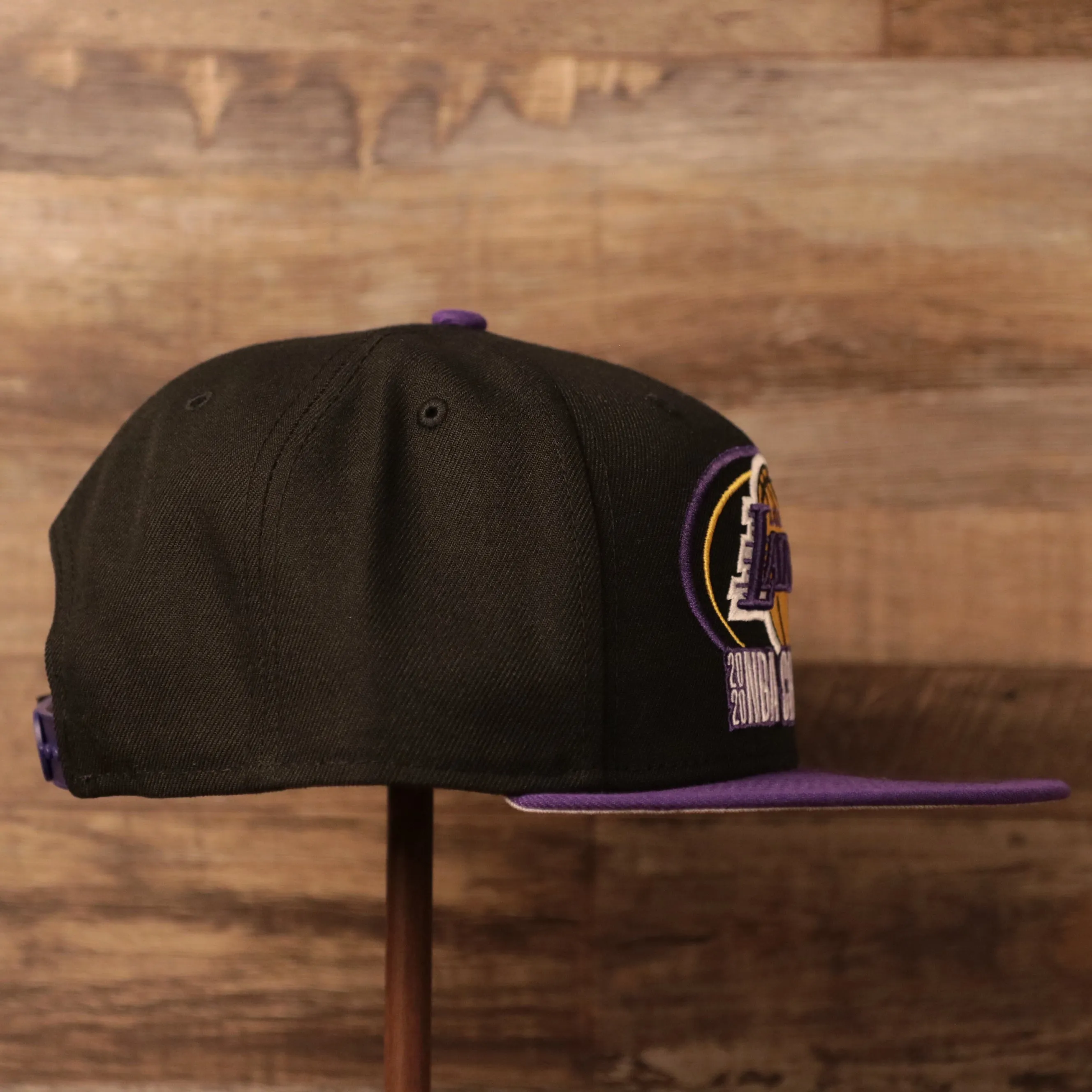 Los Angeles Lakers Championship Hat 2020 | Black/Purple Lakers Champs 9Fifty Snapback Hat