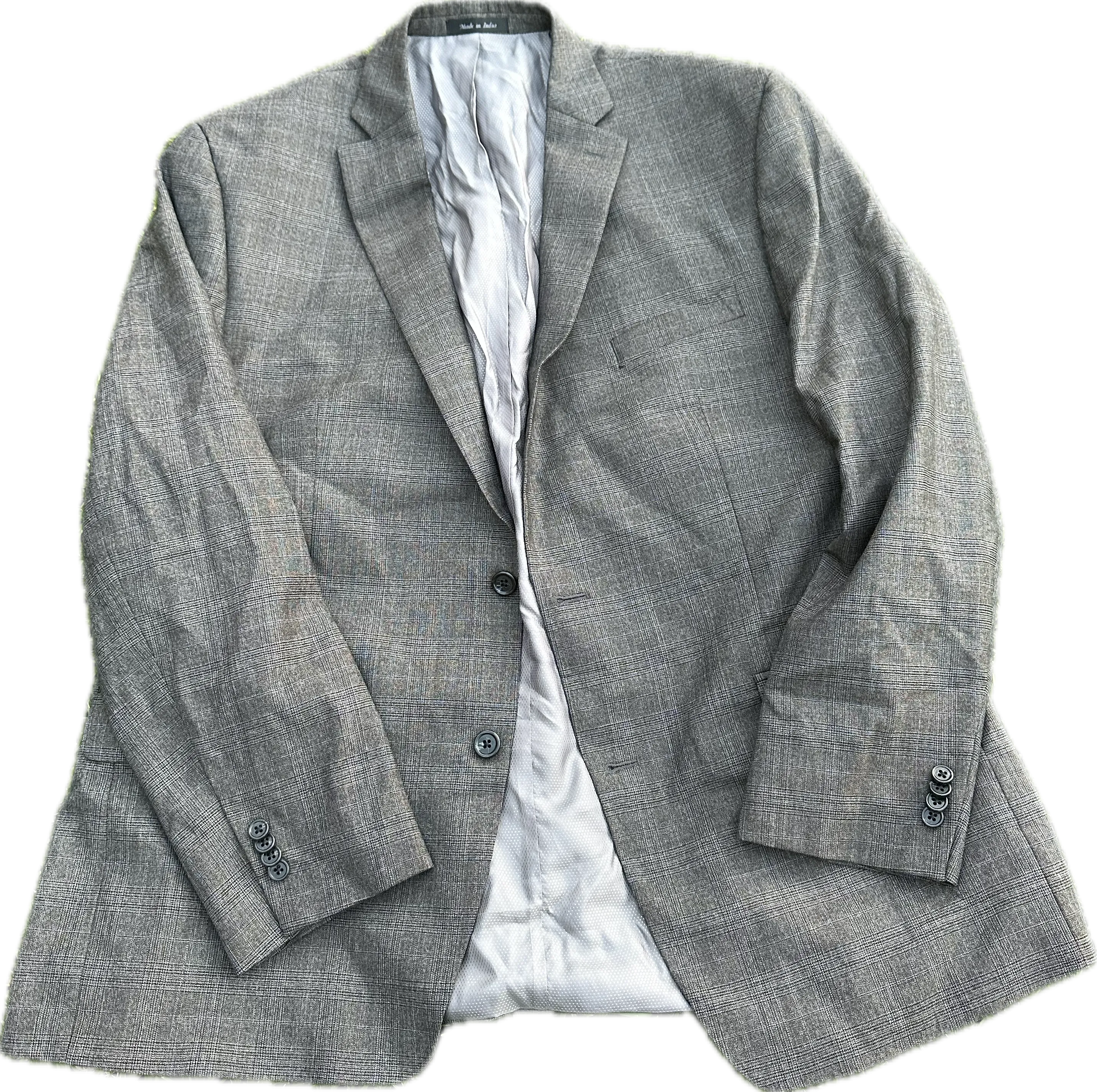 Mad Men: Roger Sterling's Vintage Grey Brown Plaid Sport Coat (44/46)