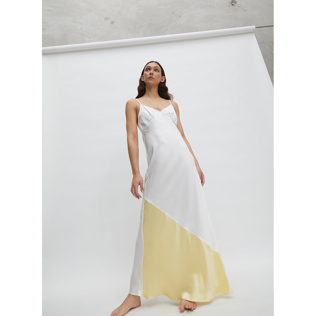 Maison Essentiiele 90s It Girl Maxi Slip Off White