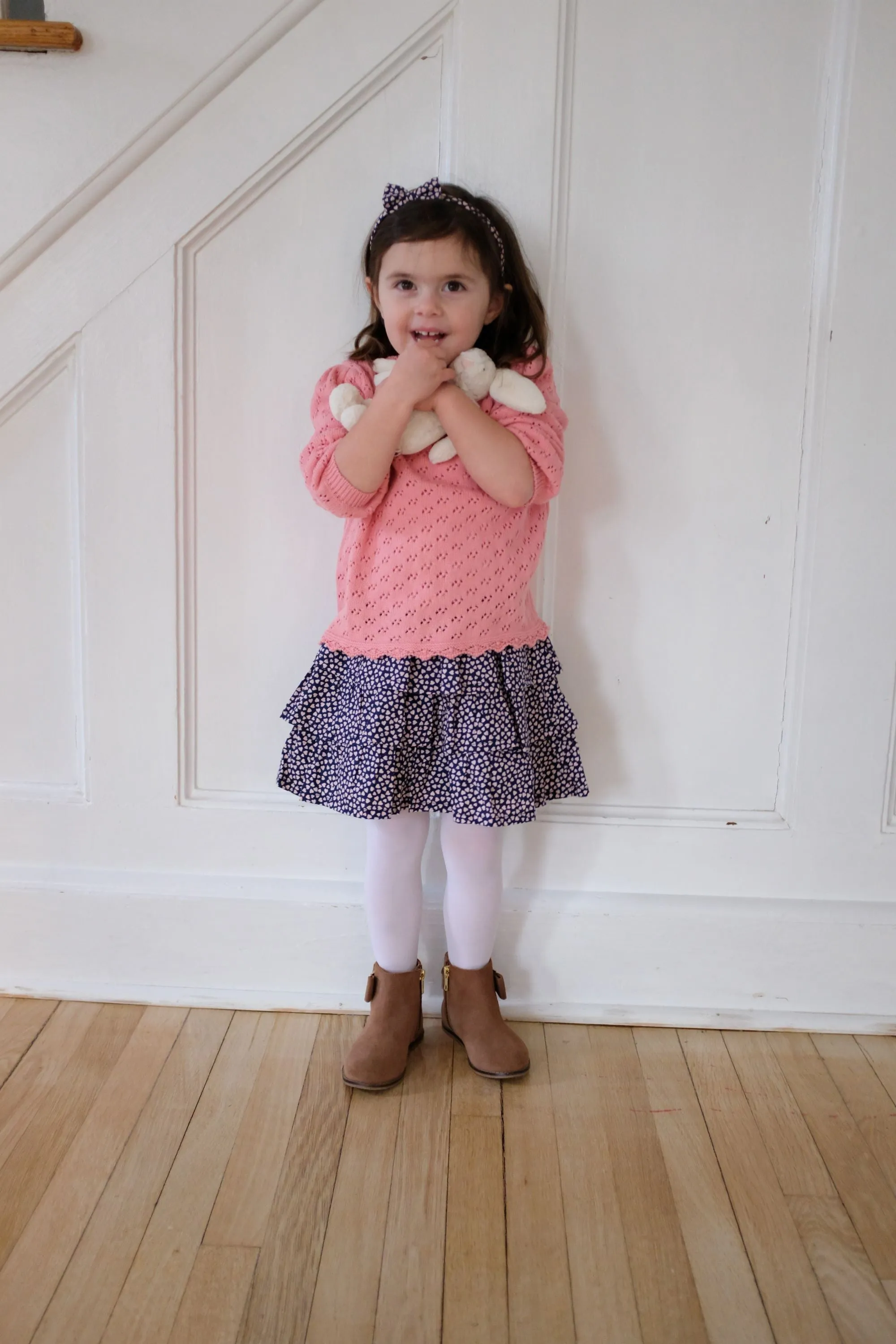 Maisy Ruffle Skirt Mini Pink Hearts