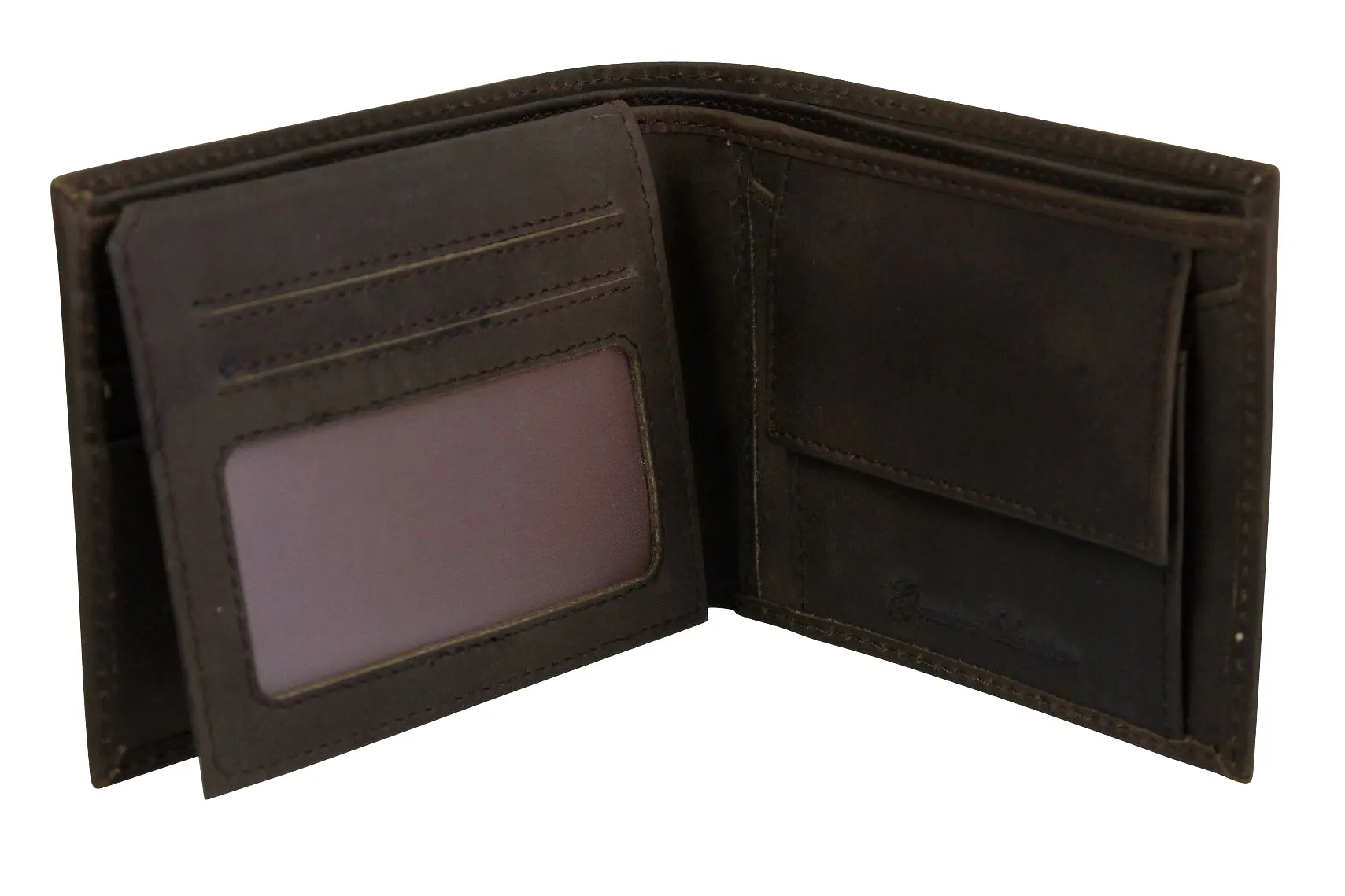 Mens Genuine Leather Wallet by Xact Clothing Embossed Hasta La Vista