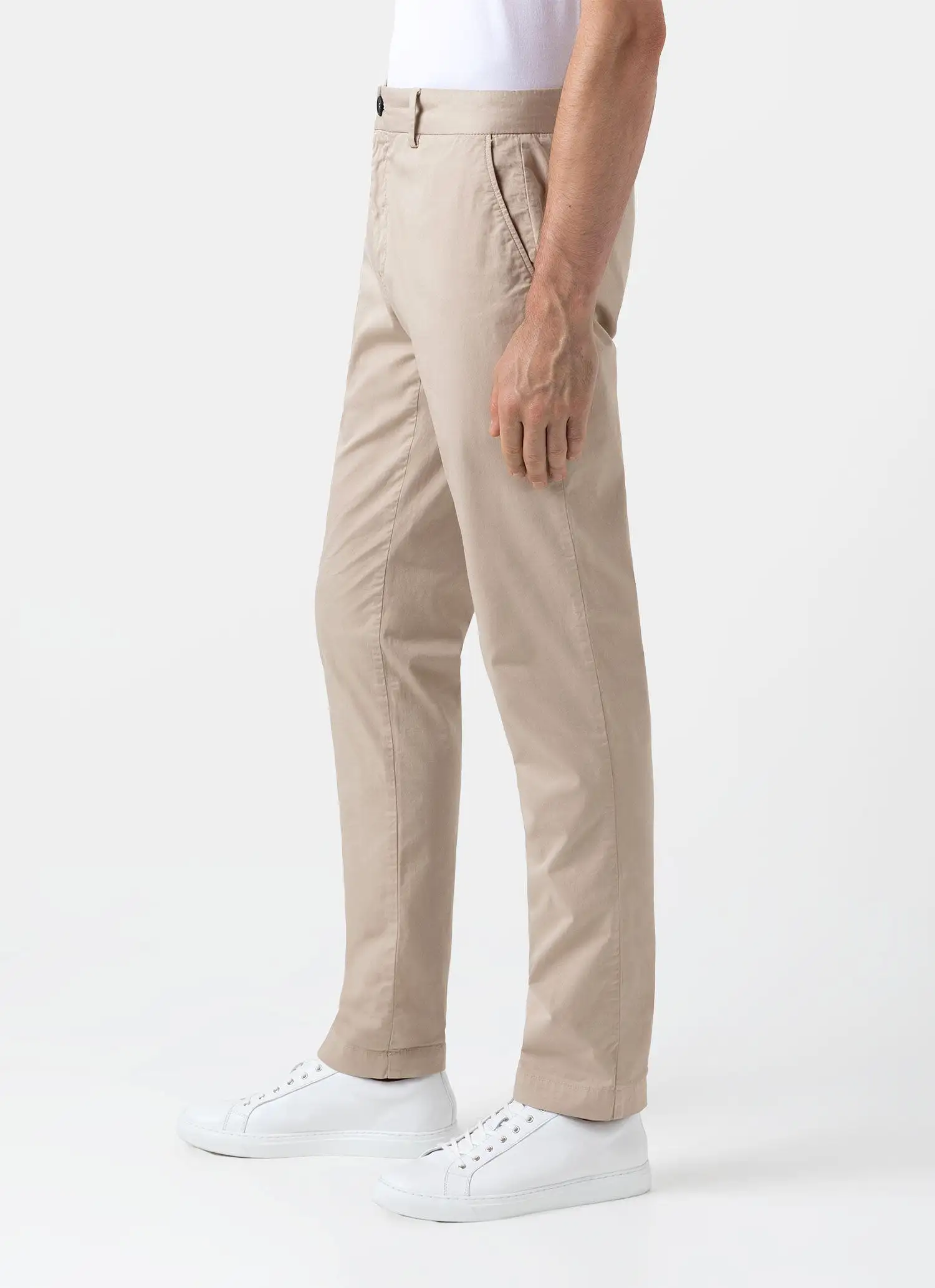 Men's Slim Fit Chino in Light Stone