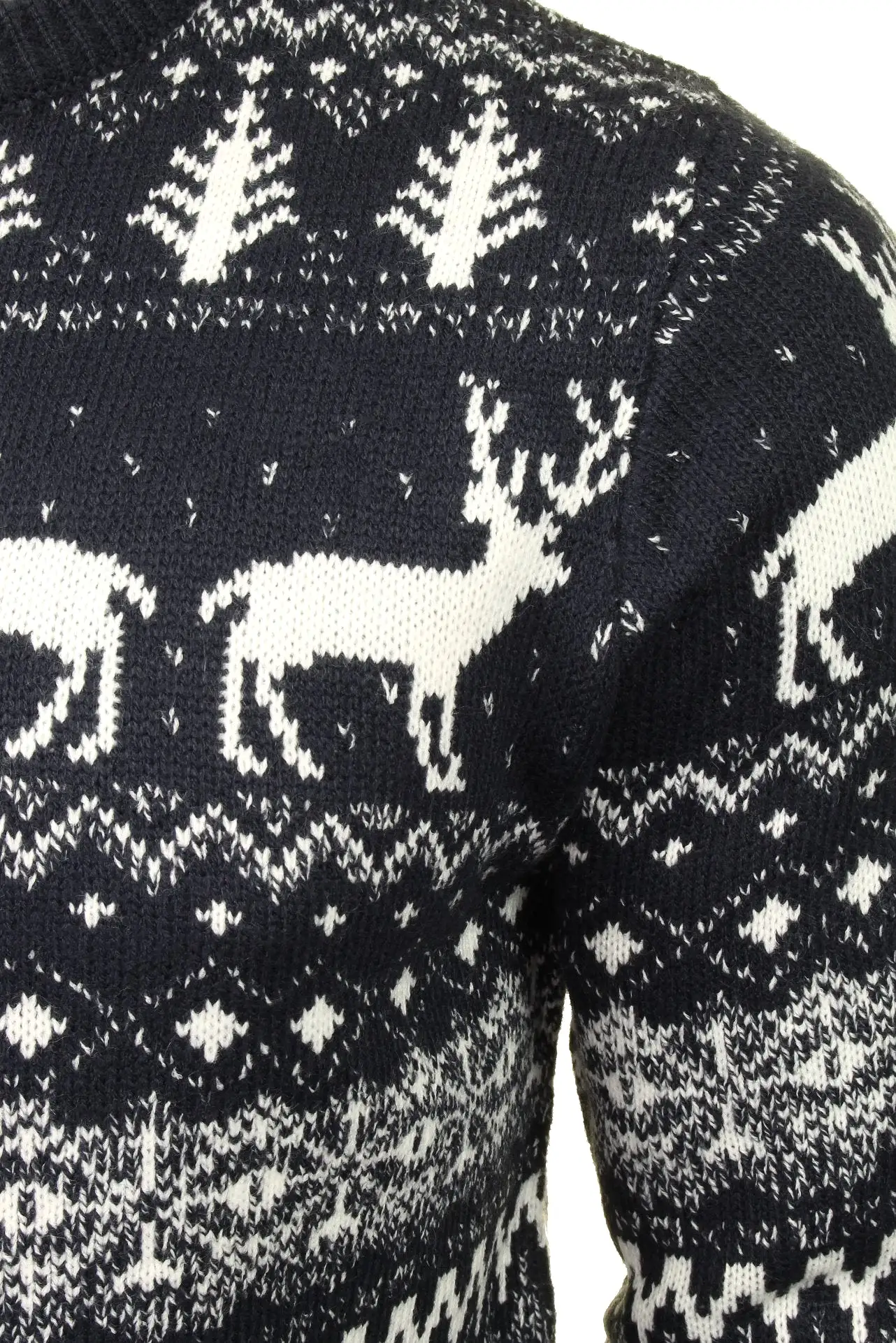 Mens Xact Christmas/ Xmas Jumper 'Reindeer Fairisle Crew'