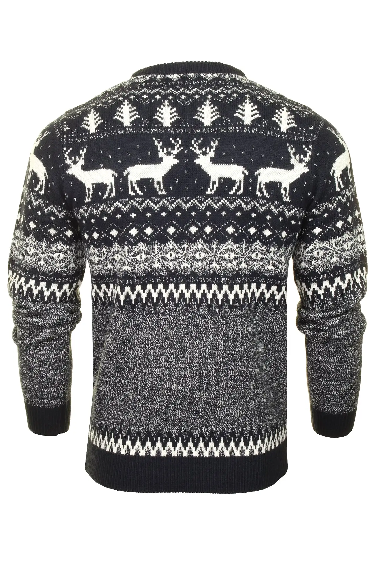 Mens Xact Christmas/ Xmas Jumper 'Reindeer Fairisle Crew'