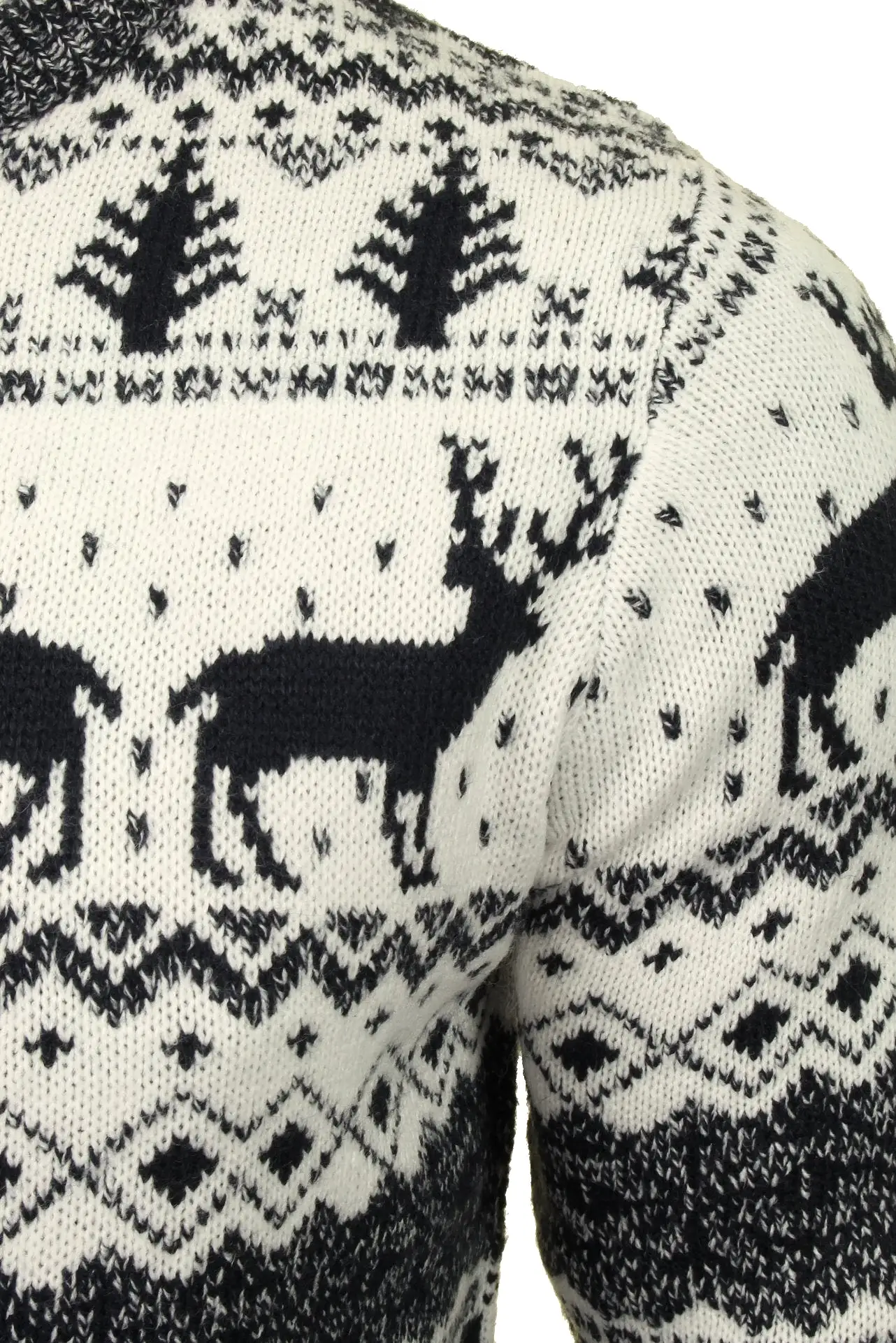 Mens Xact Christmas/ Xmas Jumper 'Reindeer Fairisle Crew'