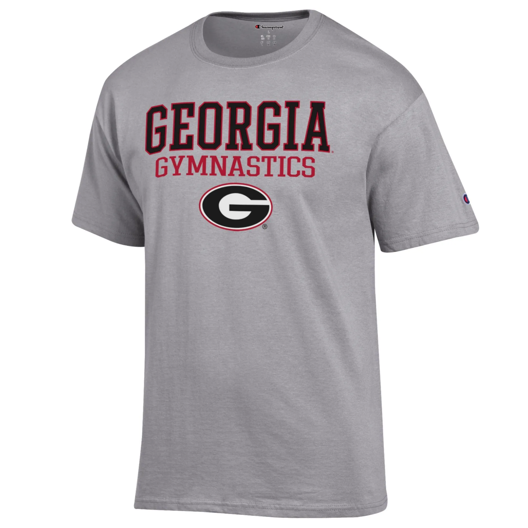 Men's Champion  Gray Georgia Bulldogs Gymnastics Stack T-Shirt