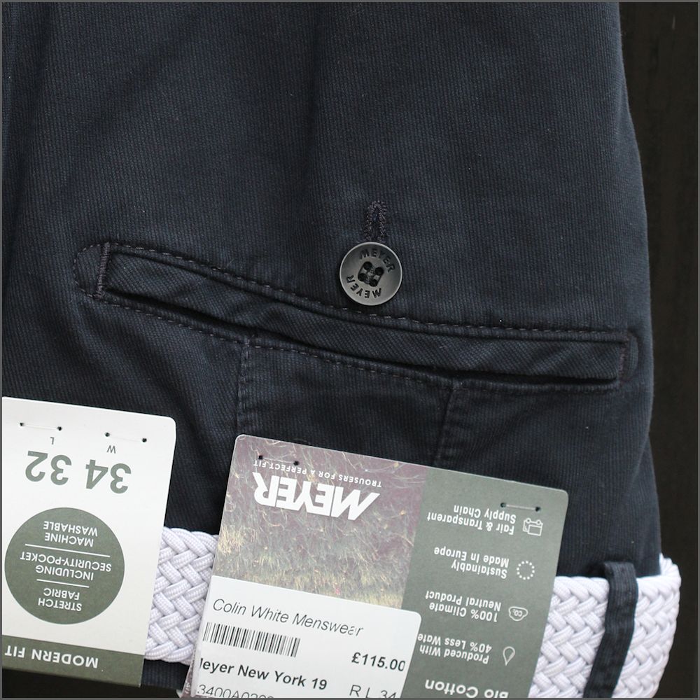 Meyer New York 5045 19 Navy Chino Size W32/30 Only*