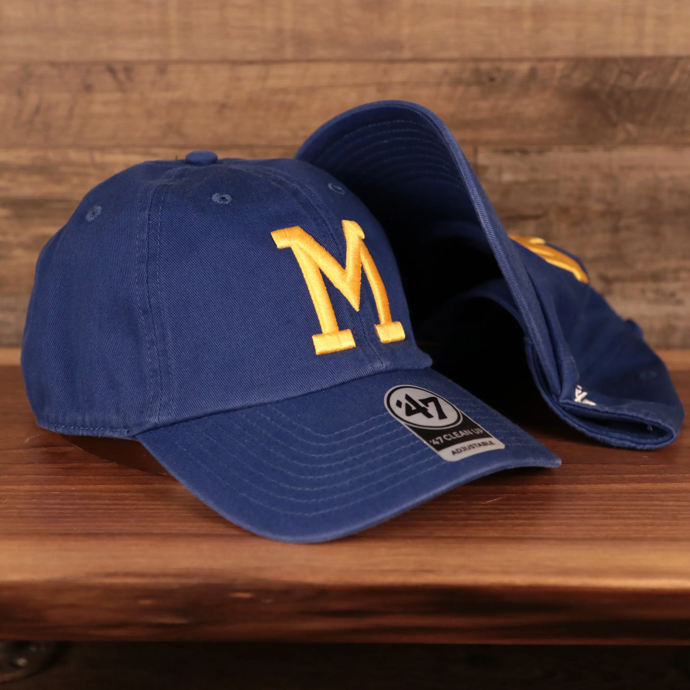 Milwaukee Brewers Throwback Blue Adjustable Dad Hat