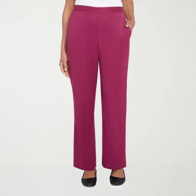 new!Alfred Dunner Wine Country Womens Straight Pull-On Pants