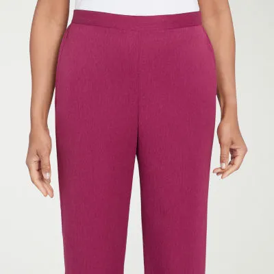 new!Alfred Dunner Wine Country Womens Straight Pull-On Pants