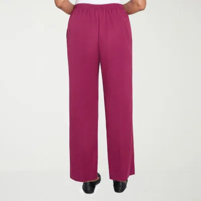 new!Alfred Dunner Wine Country Womens Straight Pull-On Pants