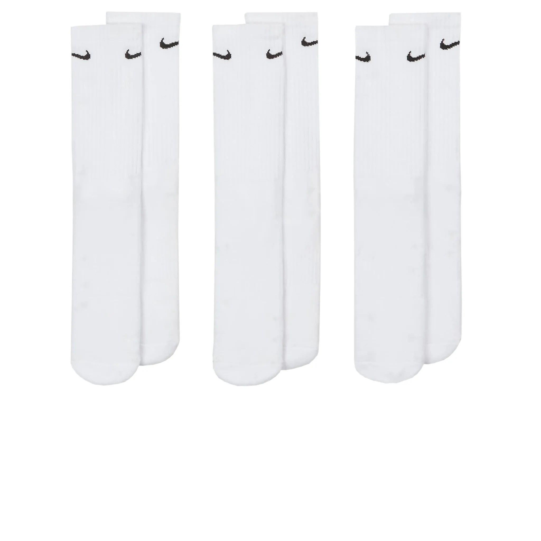 Nike Everyday Lightweight Training White Crew Socks - 3 Pairs