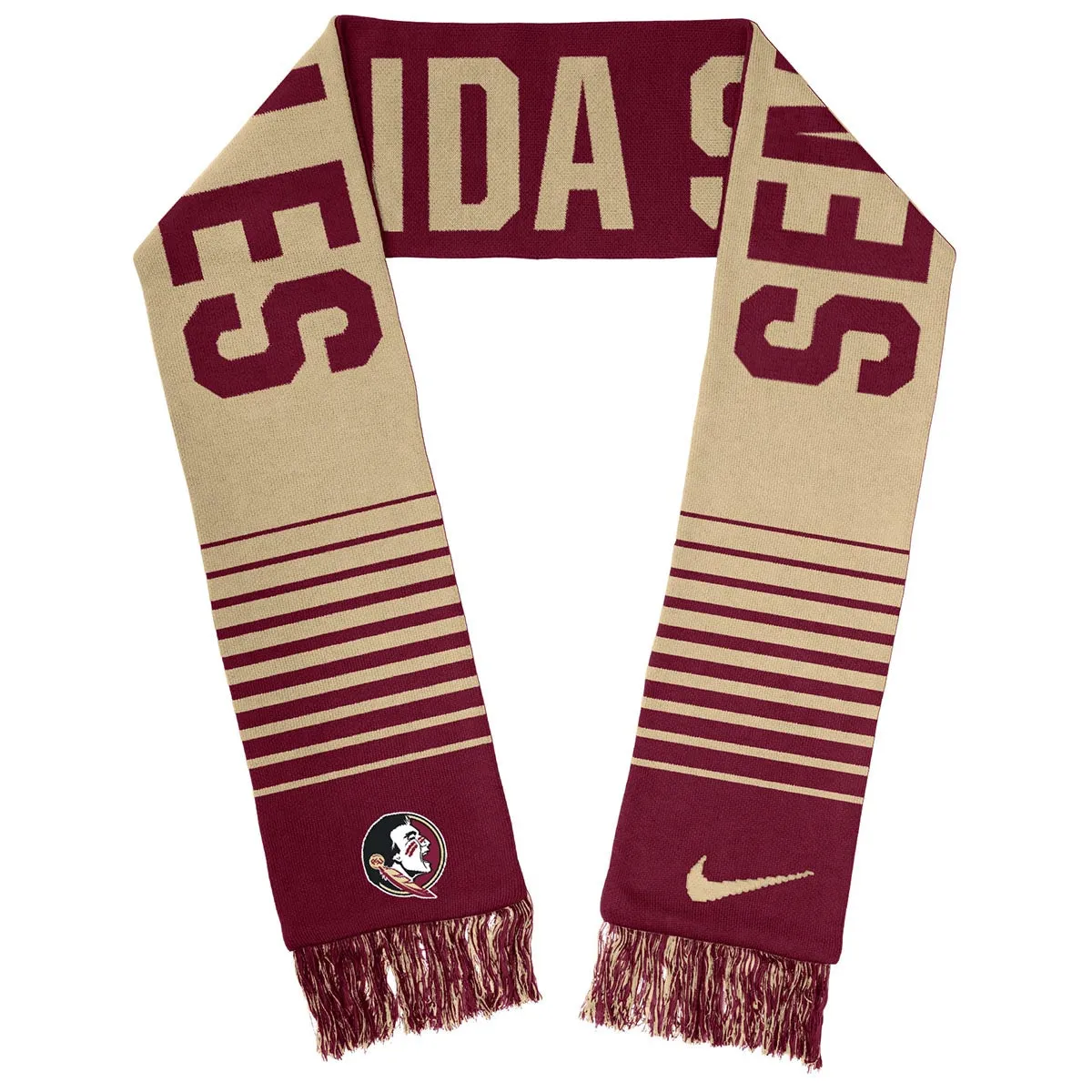 Nike Florida State Seminoles Design Local Verbiage Scarf - Garnet/Gold